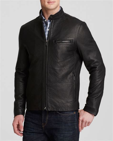 michael kors men's racer jacket|Michael Kors leather jacket sale.